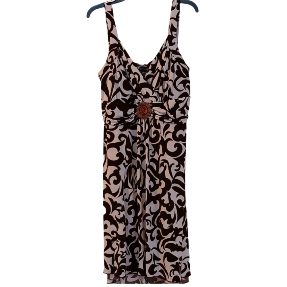 Vintage En Focus Woman Black And White Sundress 20W Y2K EUC